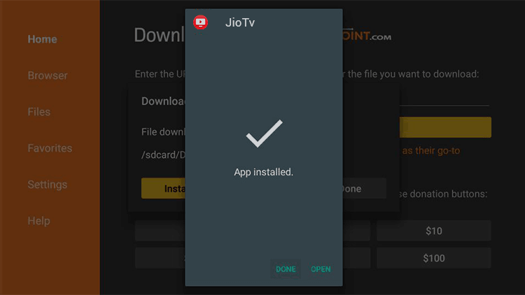 open-jiotv-mod-app-on-firestick-urządzenie