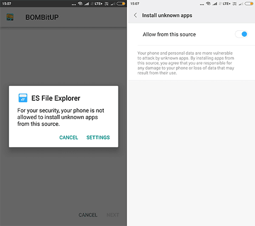 sms bomber apk autoriser à partir de cette source