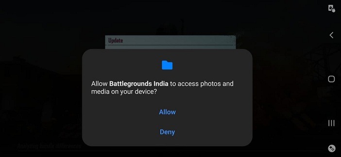 Bu resmin boş bir alt özelliği var; dosya adı Battleground-Mobile-India-image-access.jpeg'dir.